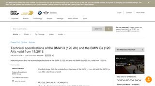 
                            13. Technical specifications of the BMW i3 (120 Ah) and the BMW i3s (120 ...