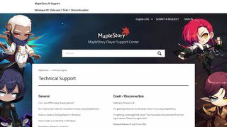 
                            3. Technical Support – MapleStory