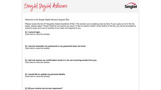 
                            12. Technical Support - Singtel Digital Advisors