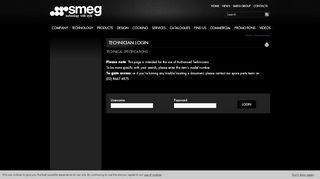 
                            7. Technician Login | Smeg AU