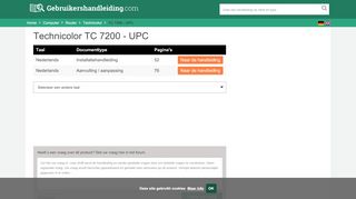 
                            13. Technicolor TC 7200 - UPC handleiding