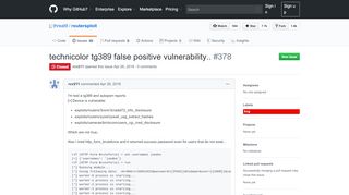 
                            13. technicolor tg389 false positive vulnerability.. · Issue #378 · threat9 ...