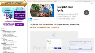 
                            13. Technicolor TG789vac Login Router Screenshot - PortForward.com