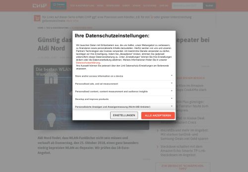 
                            12. Technik-Tag bei Aldi Nord: WLAN-Verstärker zum Witzpreis - CHIP