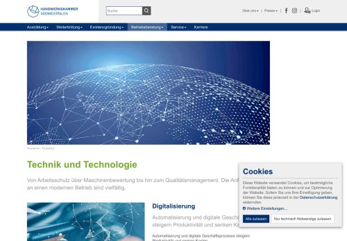 
                            11. Technik und Technologie - Handwerkskammer Südwestfalen