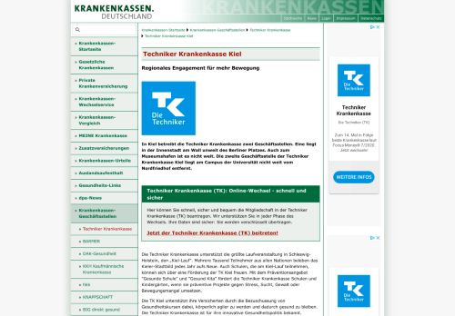 
                            4. Techniker Krankenkasse Kiel - Krankenkassen.de