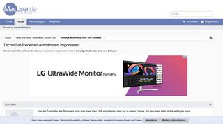 
                            12. TechniSat-Receiver-Aufnahmen importieren | MacUser.de Community