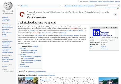 
                            13. Technische Akademie Wuppertal – Wikipedia