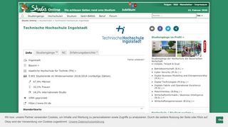 
                            10. Technische Hochschule Ingolstadt - 89 Studiengänge - Studis Online
