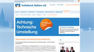 
                            10. Technische Umstellung Banking - Volksbank Haltern eG