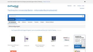 
                            10. Technische Universität Berlin - Informatik-Rechnerbetrieb ... - OnTheHub