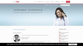 
                            2. Technischer Support | CAS PIA