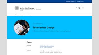 
                            10. Technisches Design | Institut für ... - IKTD Uni Stuttgart