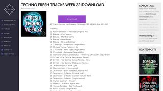 
                            10. TECHNO FRESH TRACKS WEEK 22 DOWNLOAD - Tech-house.net