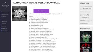 
                            12. TECHNO FRESH TRACKS WEEK 24 DOWNLOAD - Tech-house.net