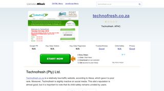 
                            7. Technofresh.co.za website. Technofresh (Pty) Ltd..