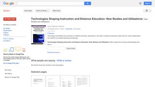 
                            4. Technologies Shaping Instruction and Distance Education: New Studies ...