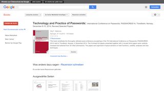 
                            5. Technology and Practice of Passwords: International Conference on ...