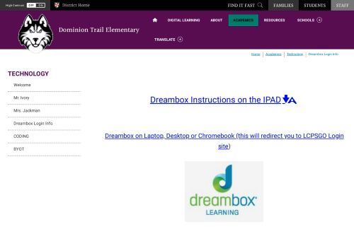 
                            13. Technology / Dreambox Login Info - Loudoun County Public Schools