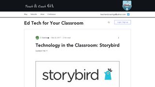 
                            12. Technology in the Classroom: Storybird - Teach and Coach ...