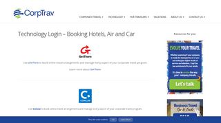 
                            10. Technology Login - Booking Hotels, Air and Car - CorpTrav