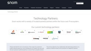 
                            8. Technology Partners | Snom Technology