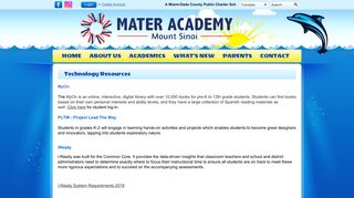 
                            9. Technology Resources - Mater Academy Mount Sinai
