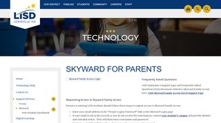 
                            3. Technology / Skyward - Lewisville ISD