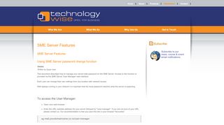 
                            11. TechnologyWise - SME Server Features