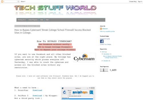 
                            13. TECHY STUFF WORLD: How to Bypass Cyberoam? Break College ...