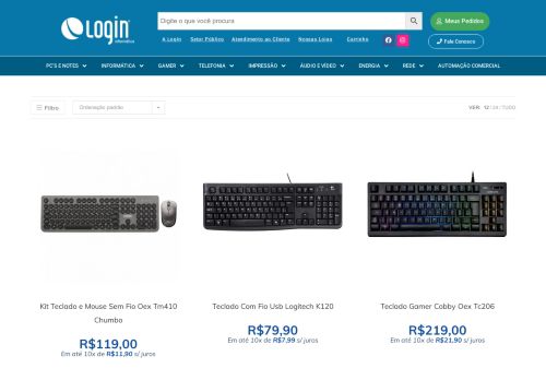 
                            1. Teclado - Login Informática