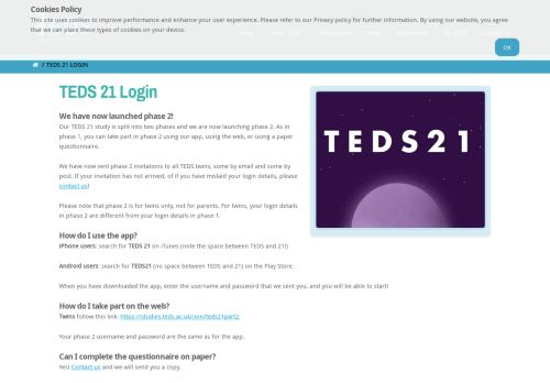 
                            6. TEDS 21 Login