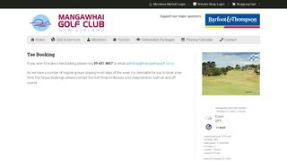 
                            10. Tee Booking - Mangawhai Golf Club