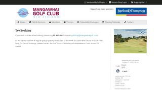 
                            6. Tee Booking - Mangawhai