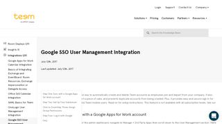 
                            9. Teem — Google SSO User Management Integration