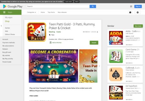 
                            7. Teen Patti Gold - With Poker & Rummy - Apps on Google Play