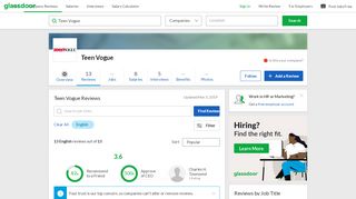 
                            9. Teen Vogue Reviews | Glassdoor
