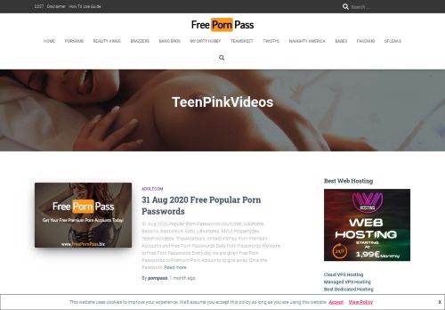 
                            6. TeenPinkVideos - Free Porn Passwords