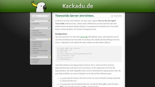 
                            10. Teeworlds-Server einrichten. ~ Kackadu.de