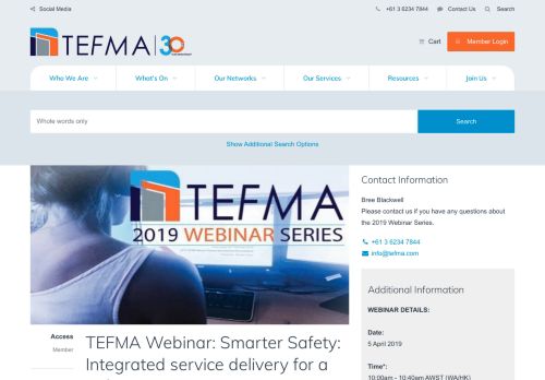 
                            9. TEFMA Webinar: Smarter Safety: Integrated service delivery for a ...