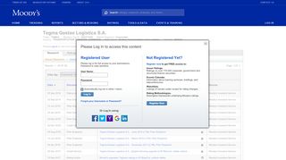 
                            9. Tegma Gestao Logistica S.A. Credit Rating - Moody's