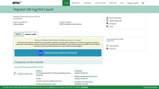 
                            4. Tegretol Liquid 100 mg/5ml - Patient Information Leaflet (PIL) - (eMC)