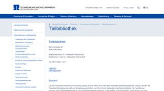 
                            4. Teilbibliothek – Technische Hochschule Nürnberg Georg Simon Ohm