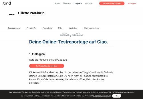 
                            3. Teile Deine Erfahrungen auf Ciao. - trnd