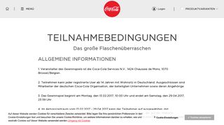 
                            3. Teilnahmebedingungen - Coca Cola