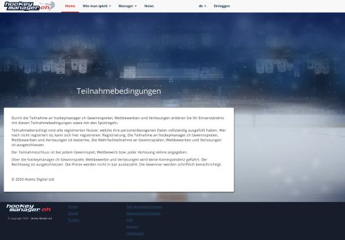 
                            4. Teilnahmebedingungen - HM18 - Swiss Hockeymanager 2017/2018