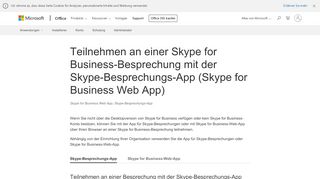 
                            1. Teilnehmen an einer Skype for Business-Besprechung mit der Skype ...
