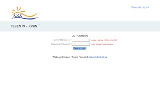 
                            1. Teken in / Login - KLK