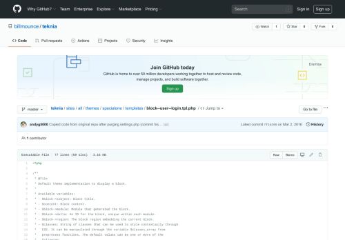 
                            3. teknia/block--user--login.tpl.php at master · billmounce/teknia · GitHub