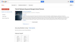 
                            8. Teknik Rahasia Keyword Google Untuk Pemula